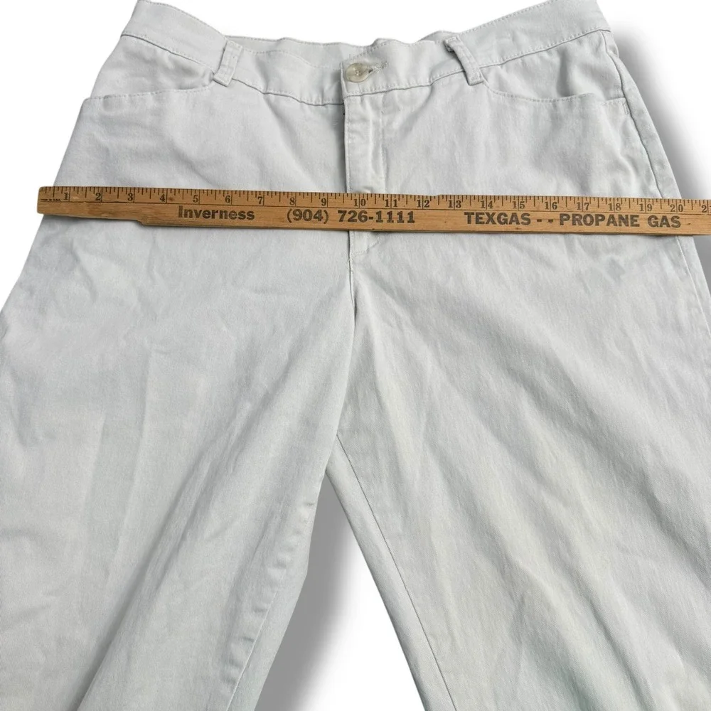 Lee At The Waist Women Size 14 Medium (34x30) Straight Leg Casual Pants Beige - Picture 7 of 14